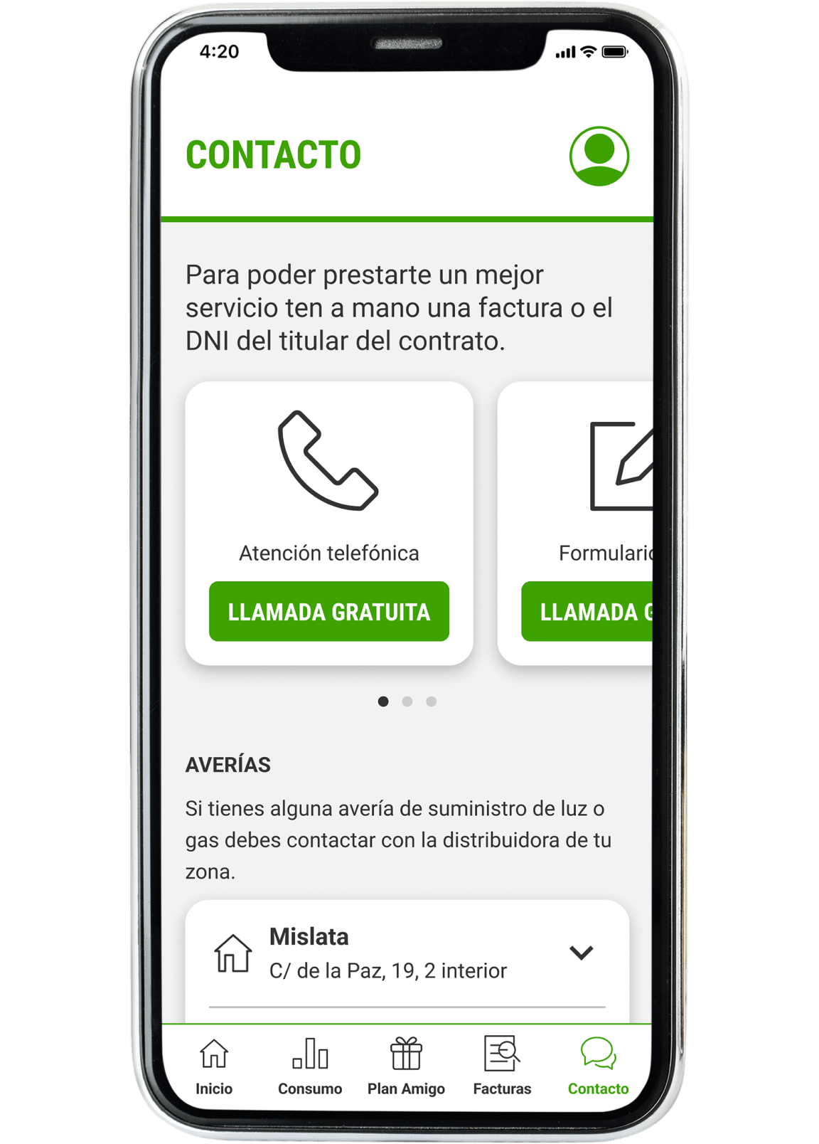 Yoigo LUZ y GAS - Realiza tus gestiones